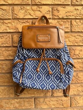 Adrienne Vittadini Canvas Ikat Print Backpack